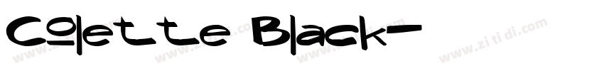 Colette Black字体转换 Colette Black字体转换